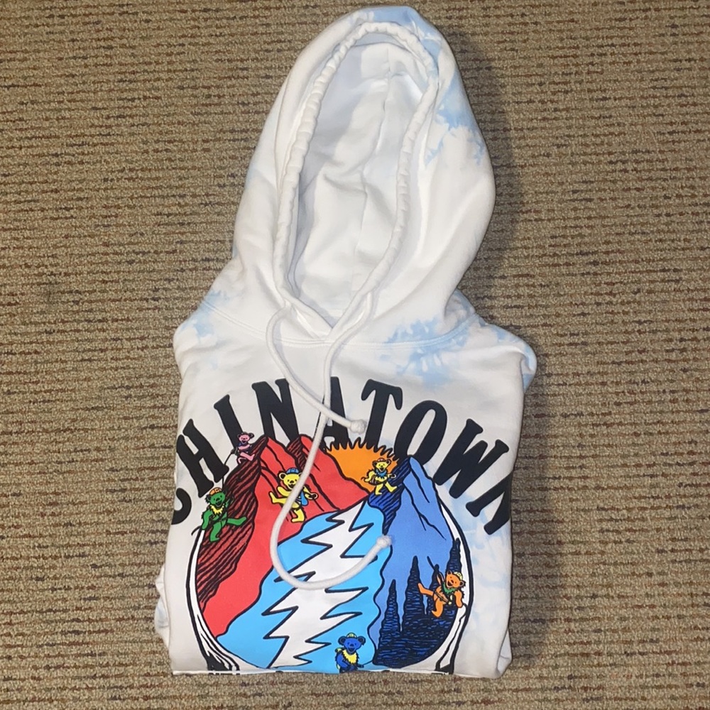 CHINATOWN X GRATEFUL DEAD POSITIVE ALTITUDE TD HOODIE - TIE DYE Sz Large - Picture 7 of 11